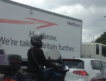 Traffic jam near Heathrow