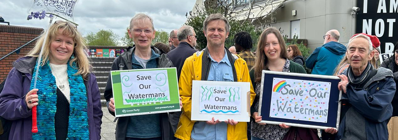 Protesting against Watermans closure